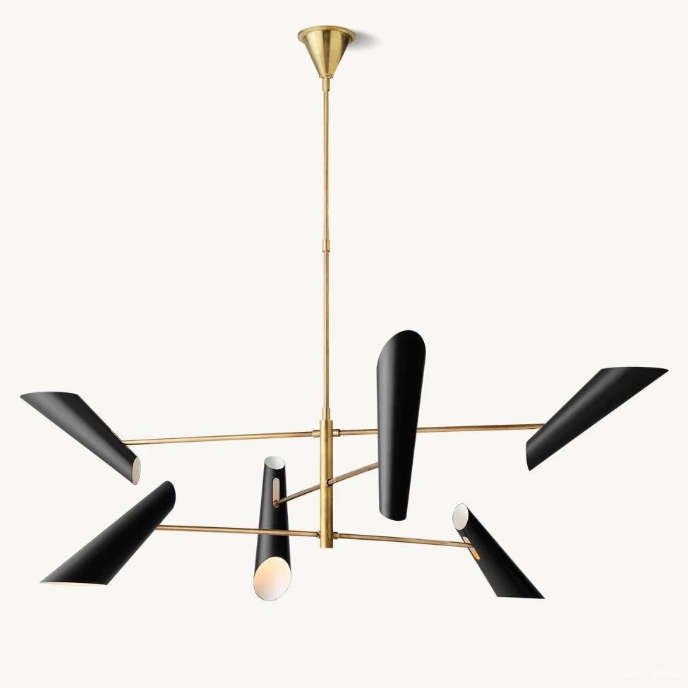 Friston Elevated Cone Round Chandelier 68"