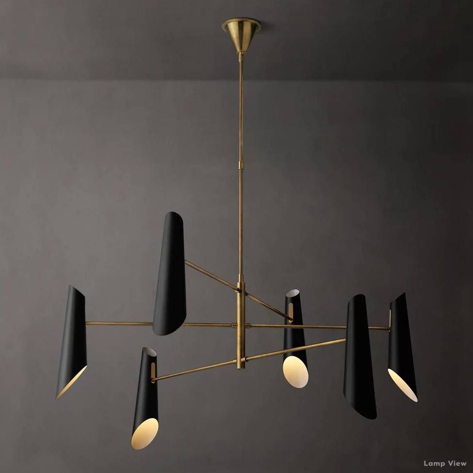 Friston Elevated Cone Round Chandelier 68"