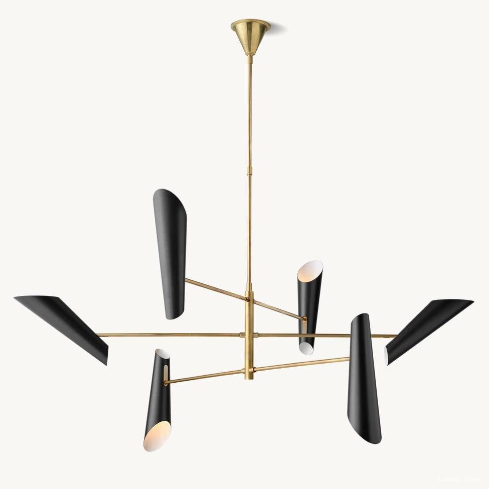 Friston Elevated Cone Round Chandelier 68"
