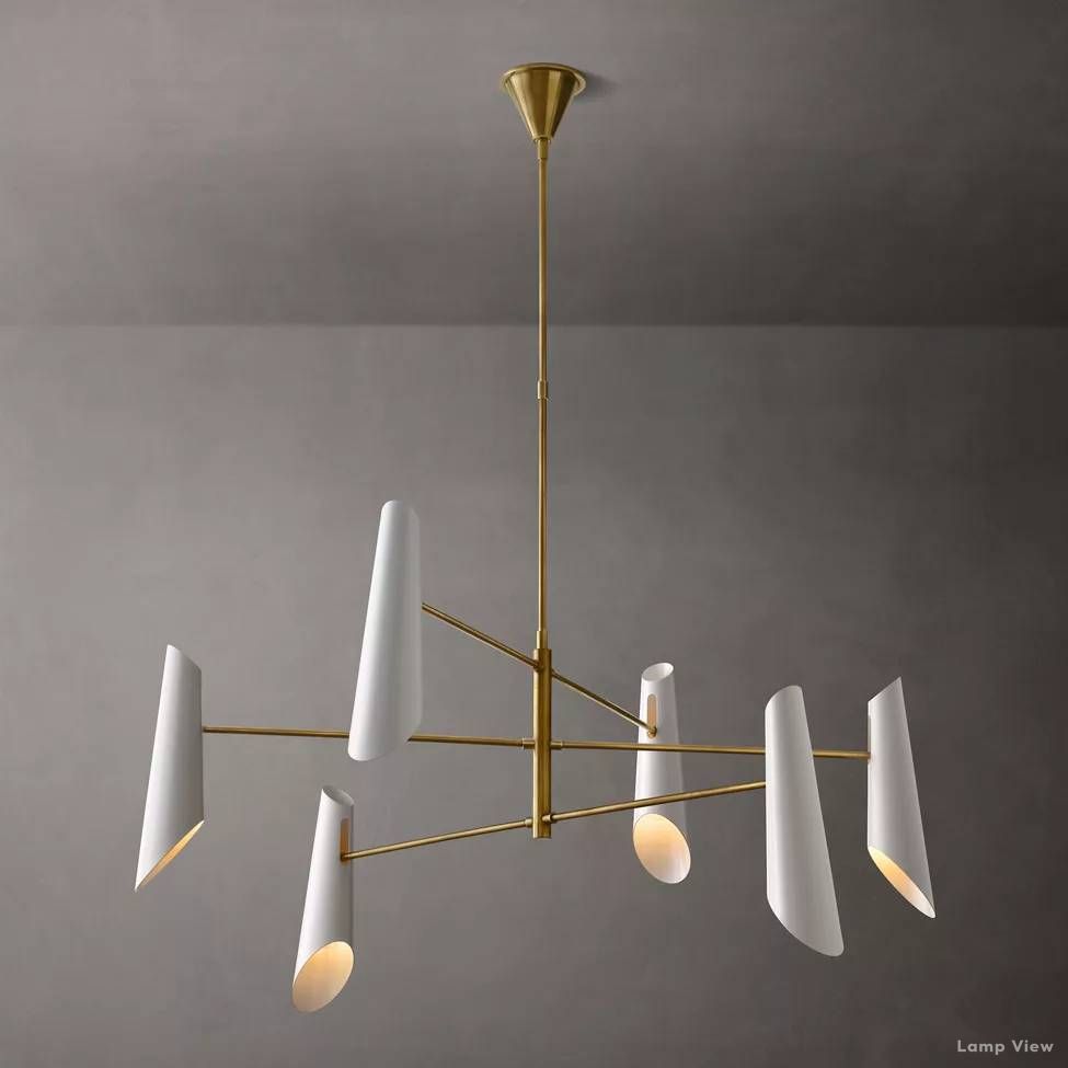 Friston Elevated Cone Round Chandelier 68"