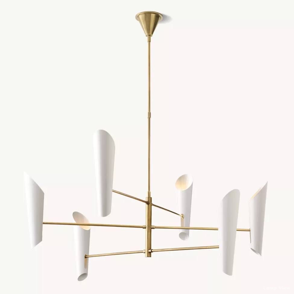 Friston Elevated Cone Round Chandelier 68"