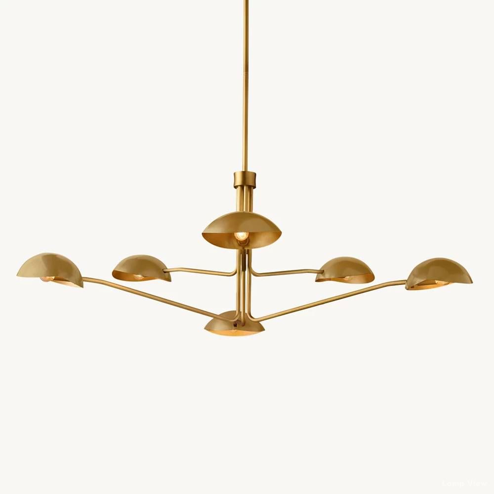 Convessi Undulating Curves Round Chandelier 60"