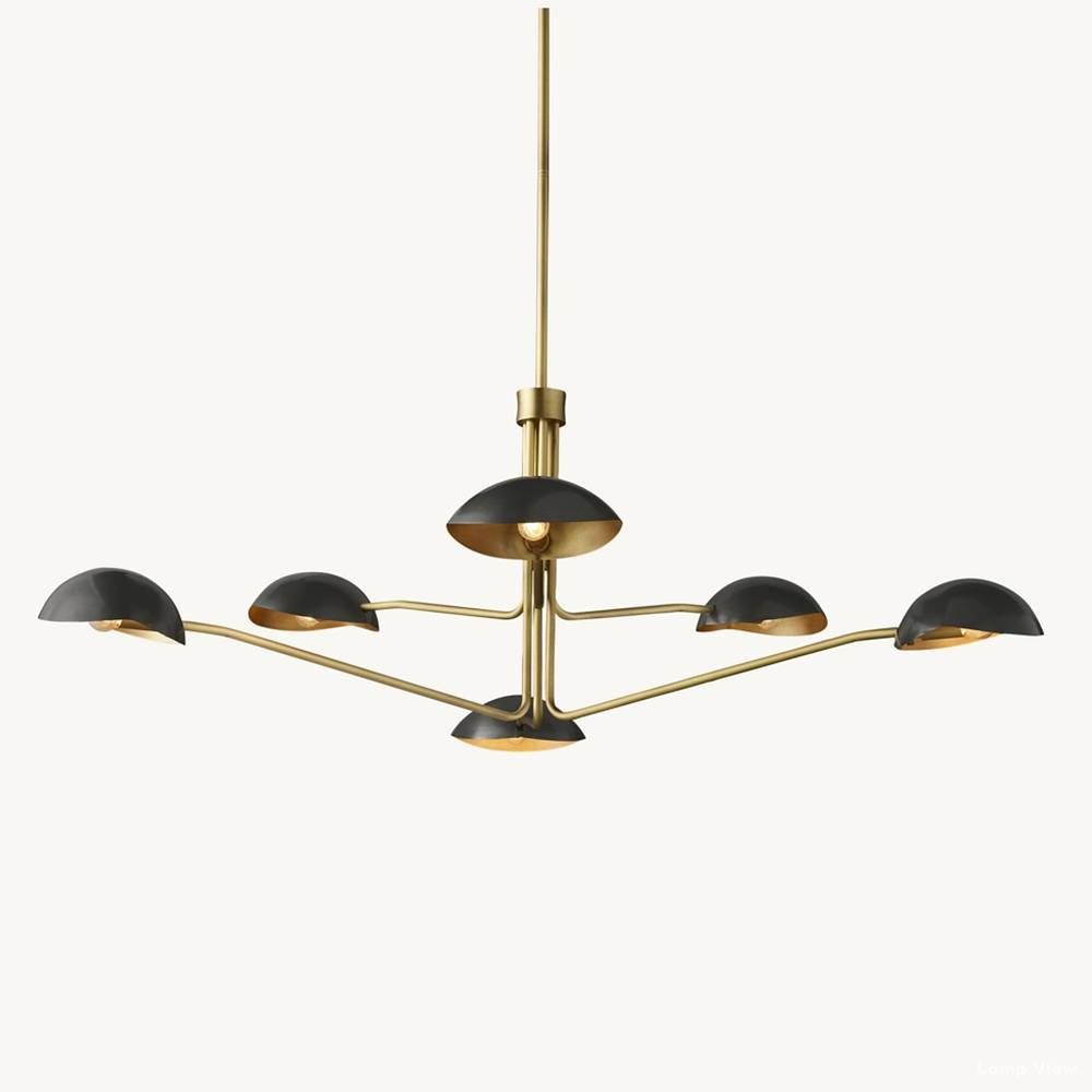 Convessi Undulating Curves Round Chandelier 60"