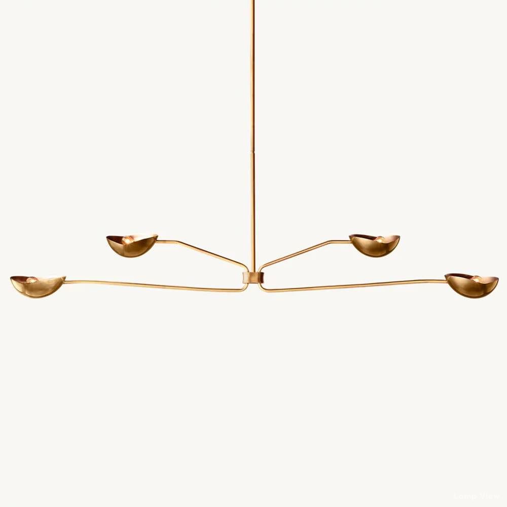 Convessi Undulating Curves Linear Chandelier 72"