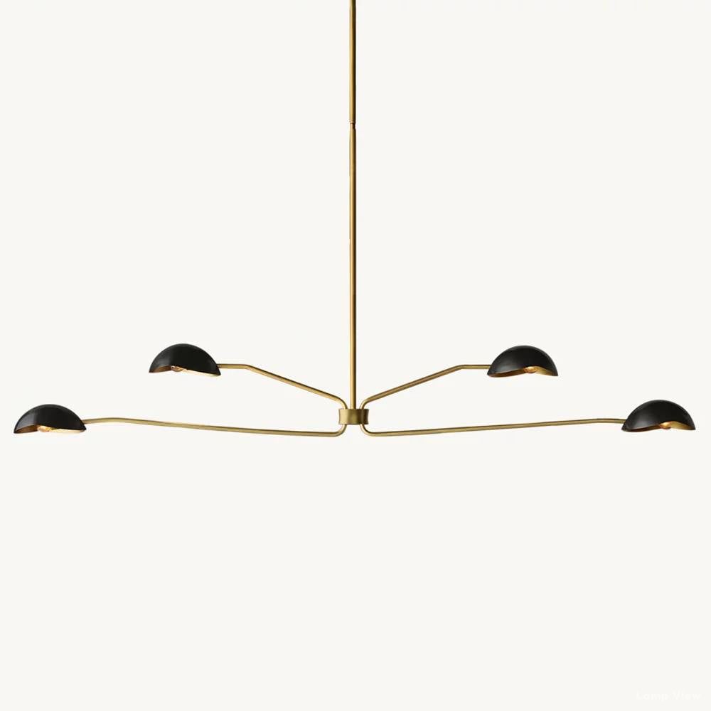 Convessi Undulating Curves Linear Chandelier 72"
