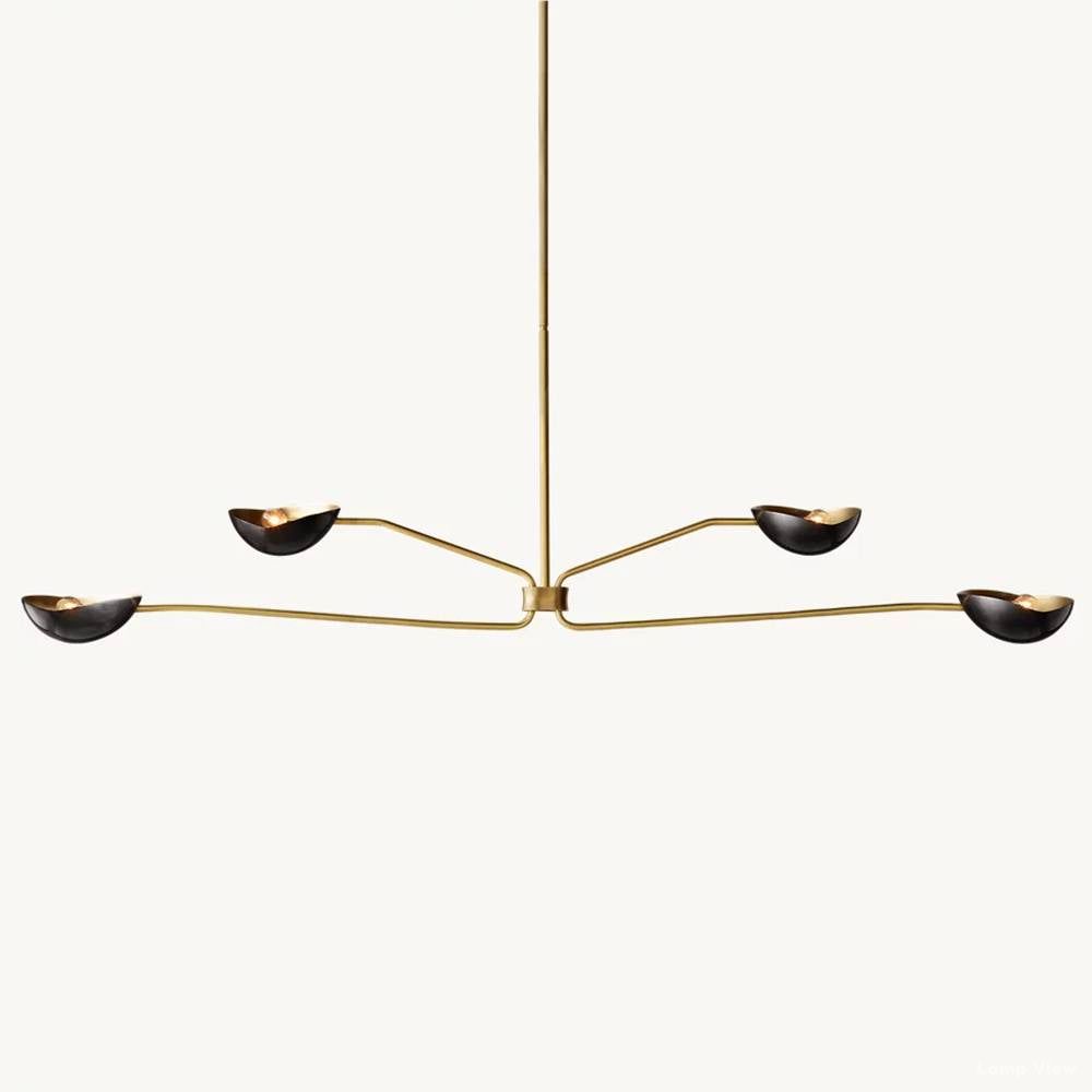 Convessi Undulating Curves Linear Chandelier 72"