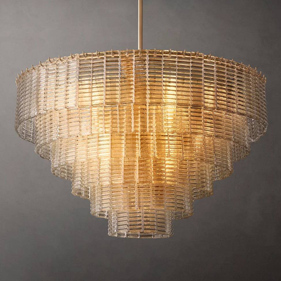 Sirene Molded Glass Round Chandelier 41"