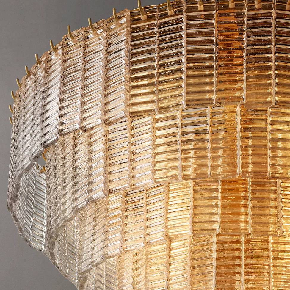 Sirene Molded Glass Oval Chandelier 65"
