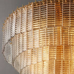 Sirene Molded Glass Oval Chandelier 65"