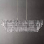 Sirene Molded Glass Rectangle Chandelier 77"