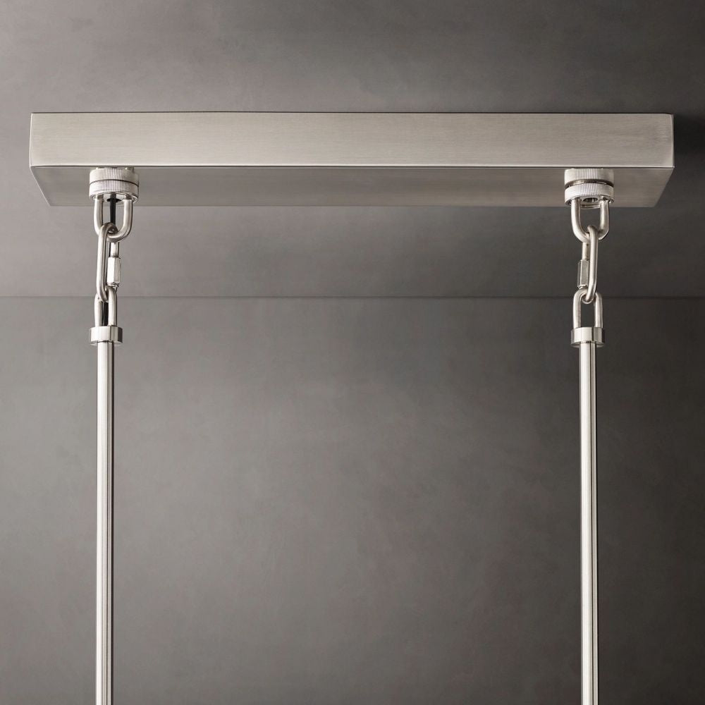 Sirene Molded Glass Rectangle Chandelier 77"