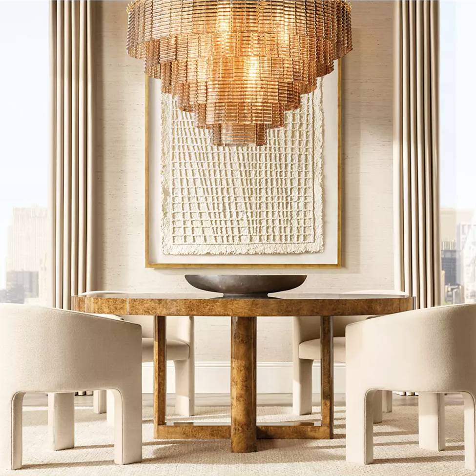 Sirene Molded Glass Round Chandelier 41"