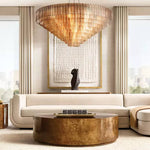 Sirene Molded Glass Round Chandelier 41"