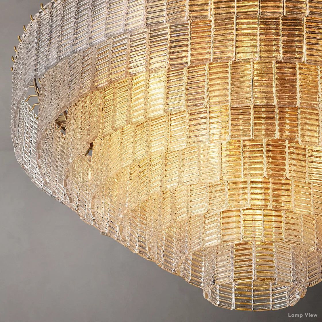 Sirene Molded Glass Round Chandelier 52"