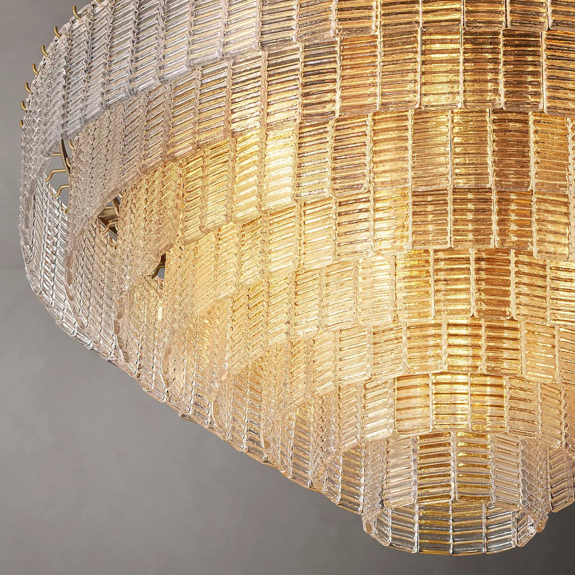 Sirene Molded Glass Oval Chandelier 65"