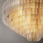 Sirene Molded Glass Oval Chandelier 65"