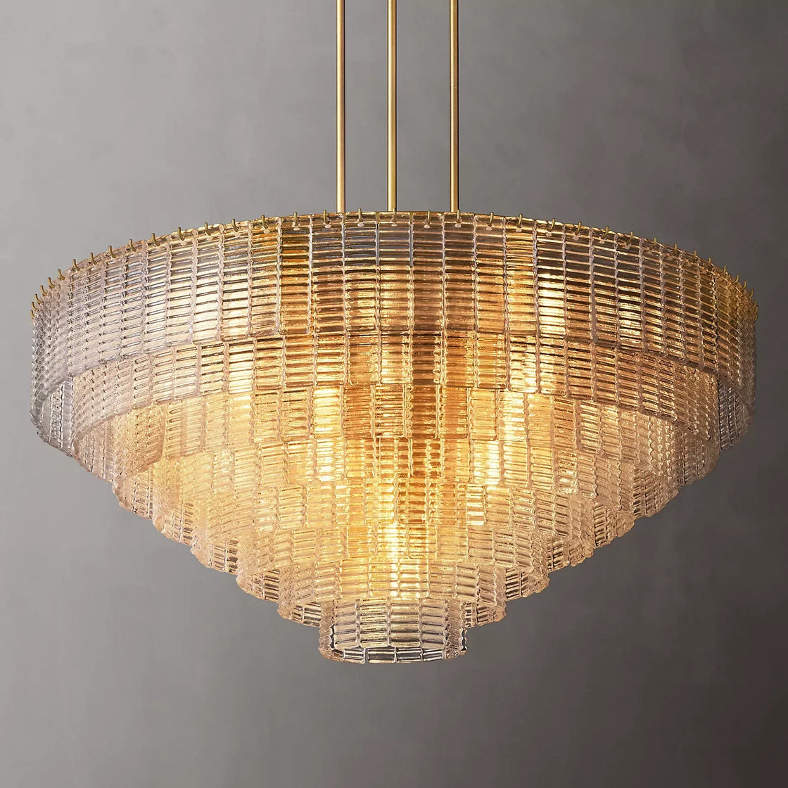 Sirene Molded Glass Round Chandelier 52"