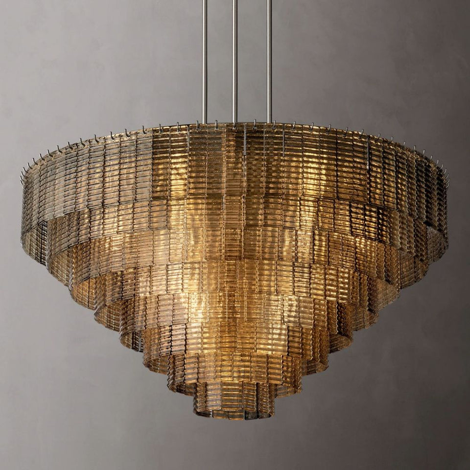 Sirene Molded Glass Round Chandelier 52"