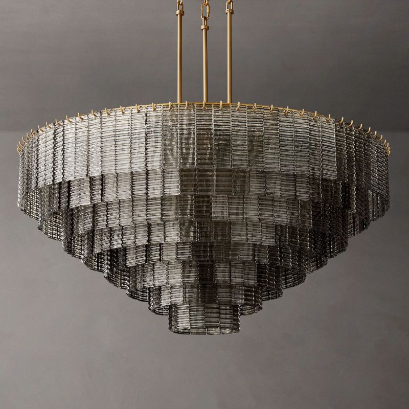 Sirene Molded Glass Round Chandelier 52"