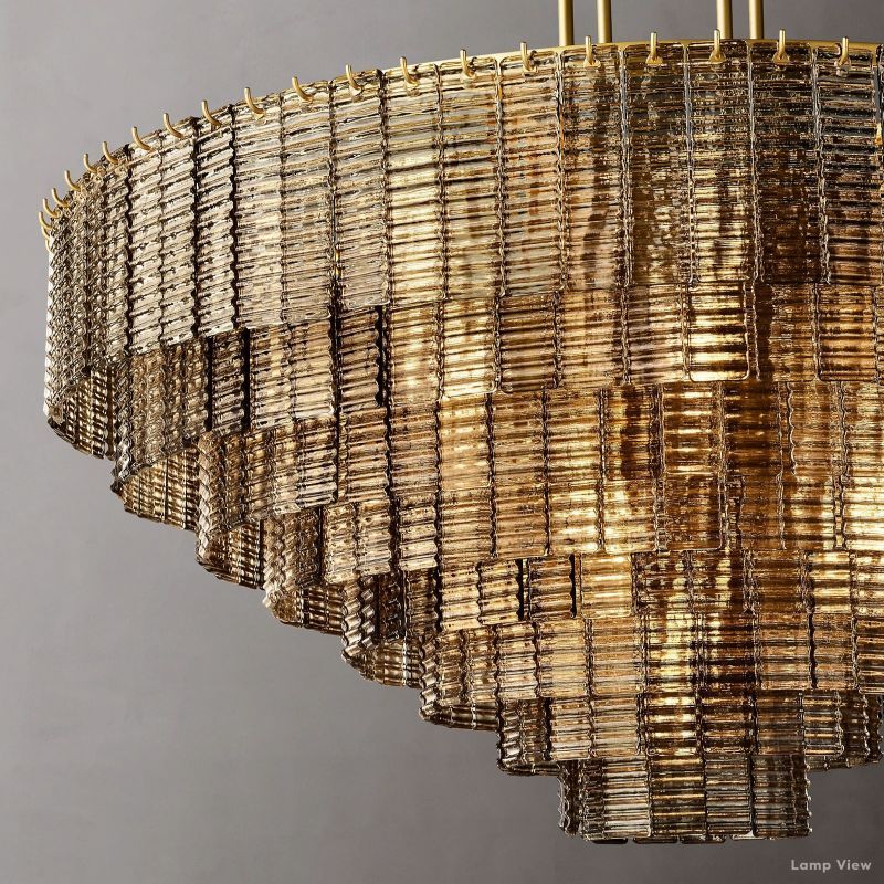 Sirene Molded Glass Round Chandelier 52"