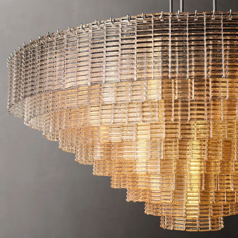 Sirene Molded Glass Round Chandelier 65"