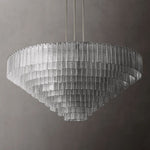 Sirene Molded Glass Round Chandelier 65"