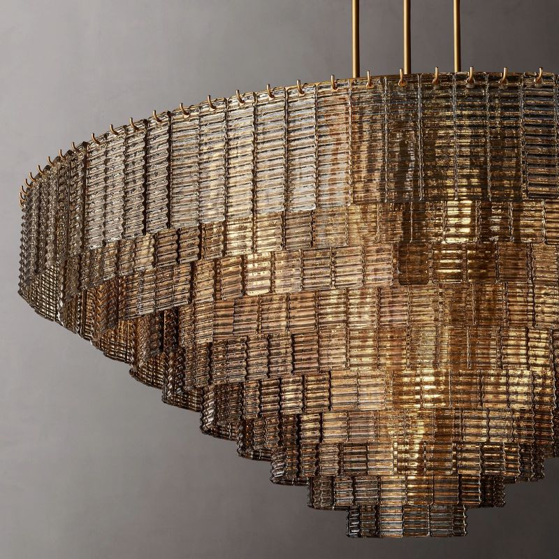 Sirene Molded Glass Round Chandelier 65"
