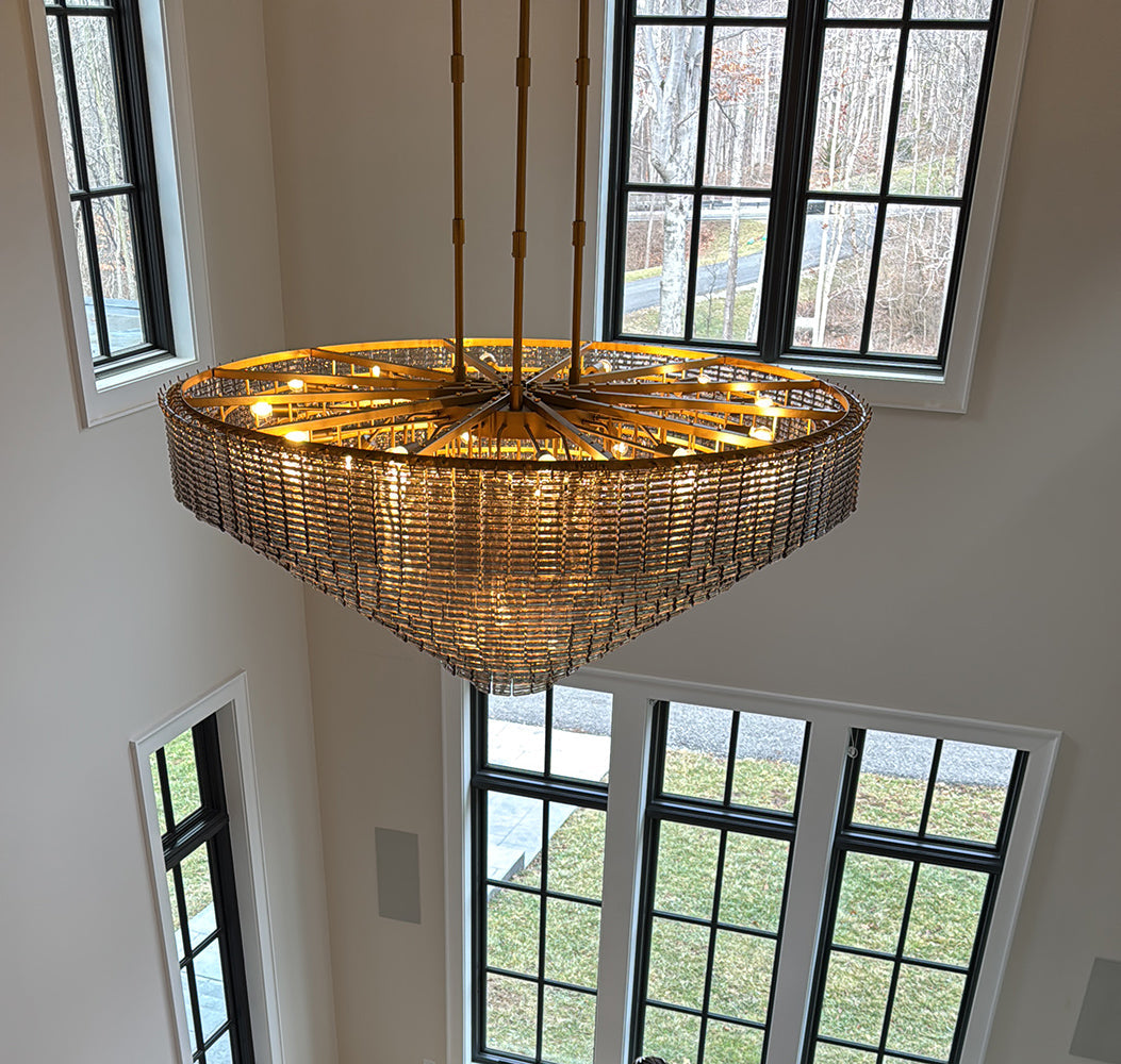 Sirene Molded Glass Round Chandelier 65"
