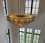 Sirene Molded Glass Round Chandelier 65"