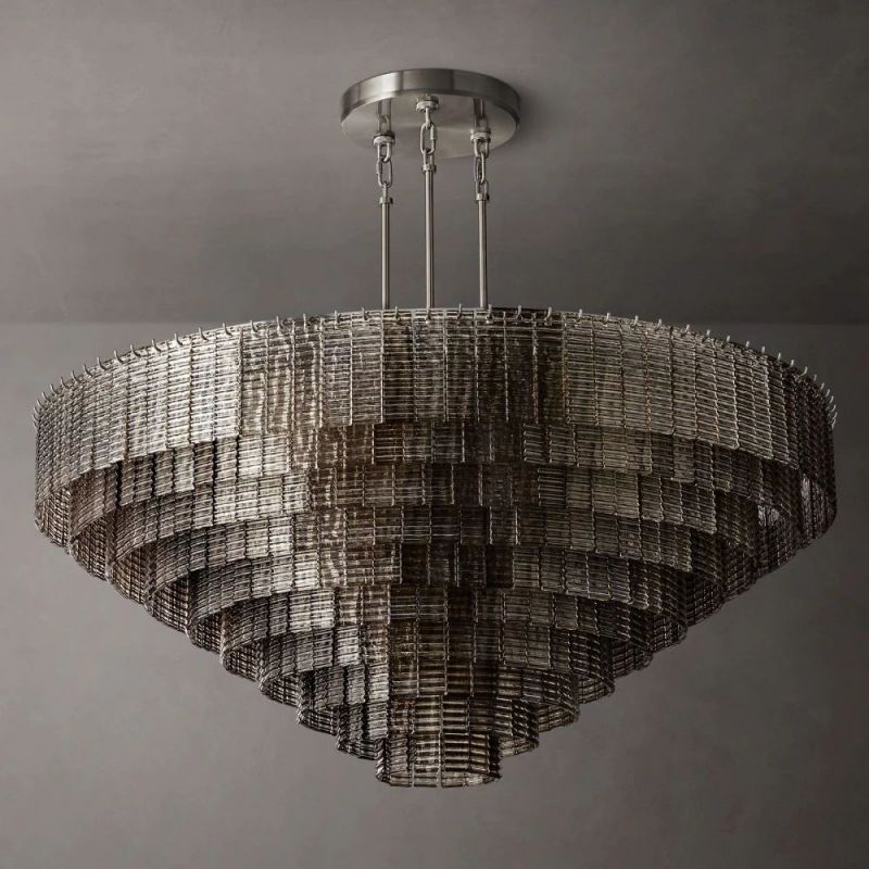 Sirene Molded Glass Round Chandelier 65"
