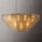 Sirene Molded Glass Oval Chandelier 65"