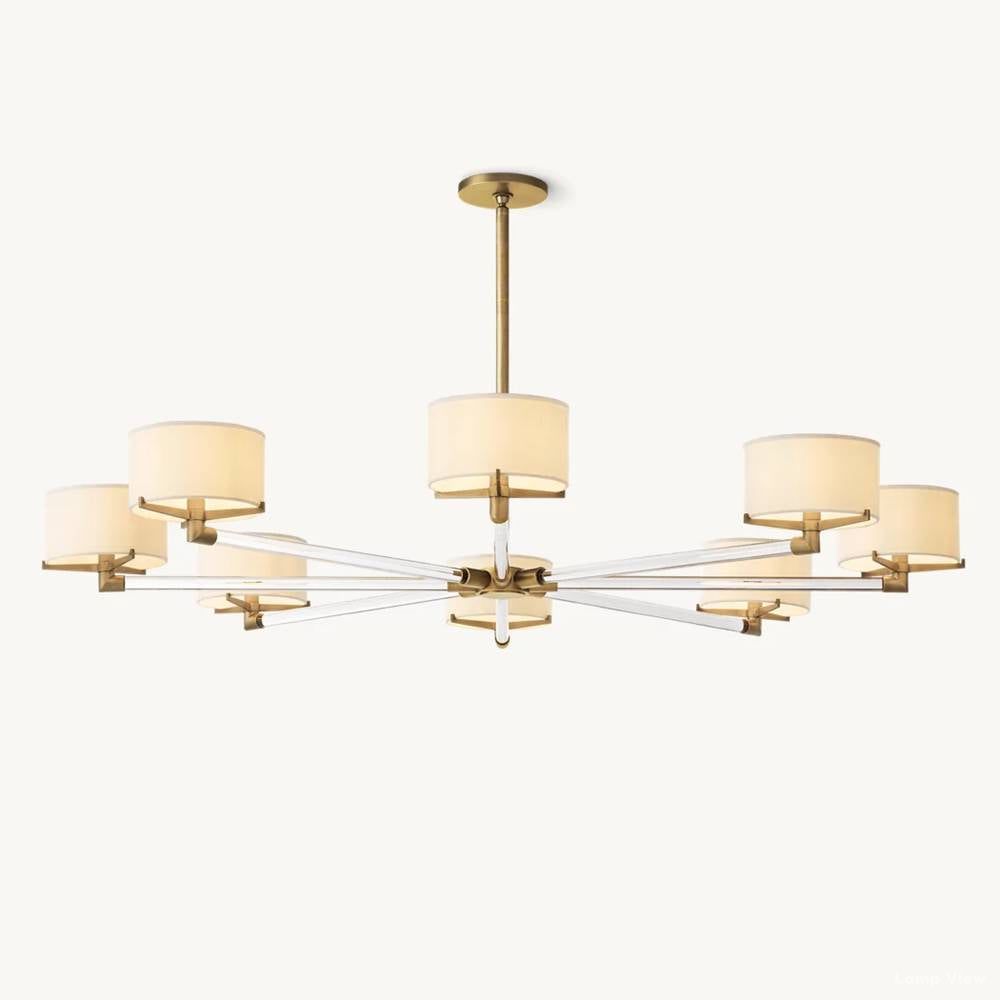 Truman Streamline Crystal Round Chandelier 60"