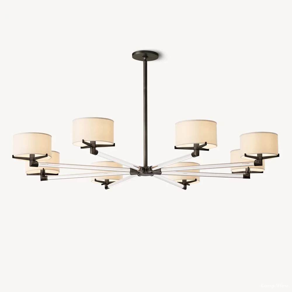 Truman Streamline Crystal Round Chandelier 60"