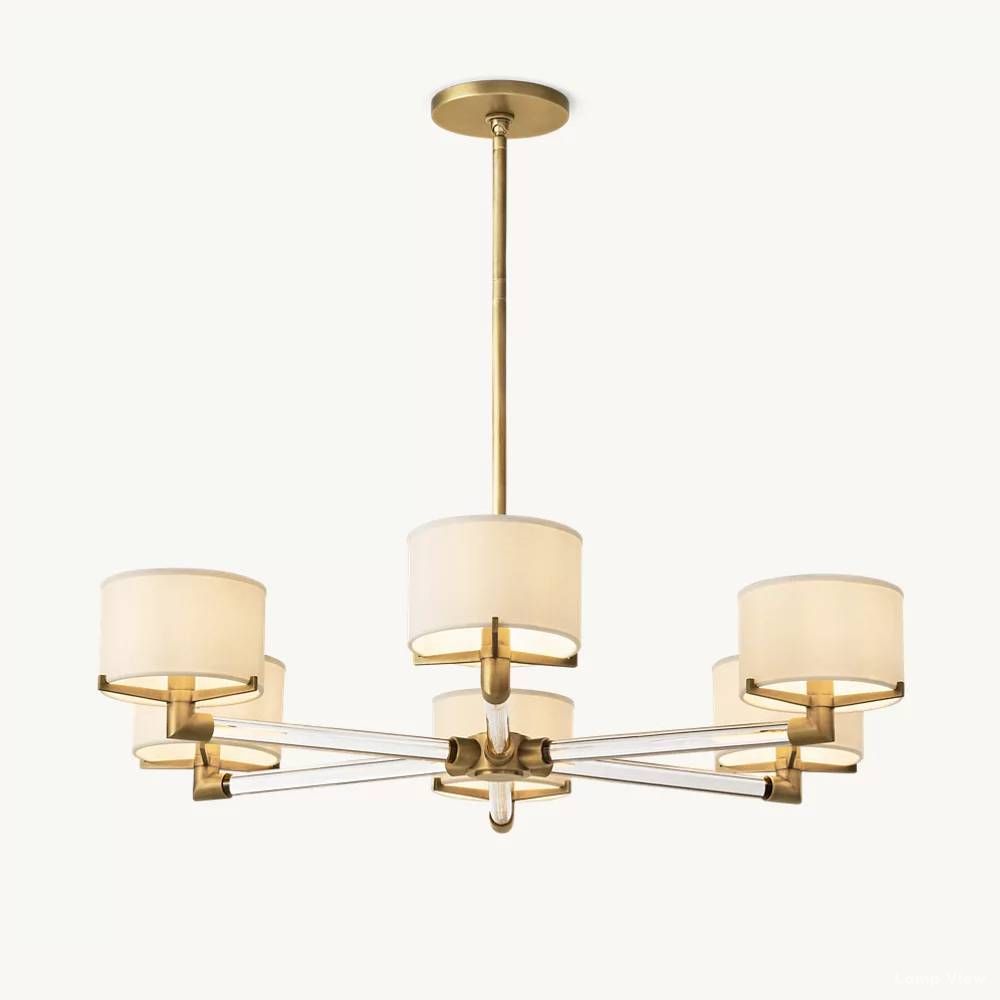 Truman Axis Crystal Round Chandelier 36"