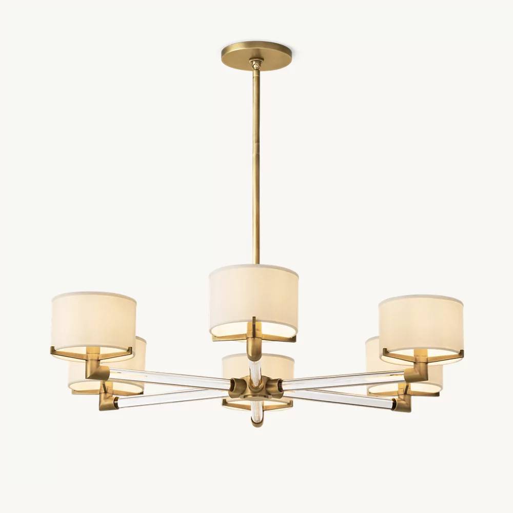 Truman Streamline Crystal Round Chandelier 36"