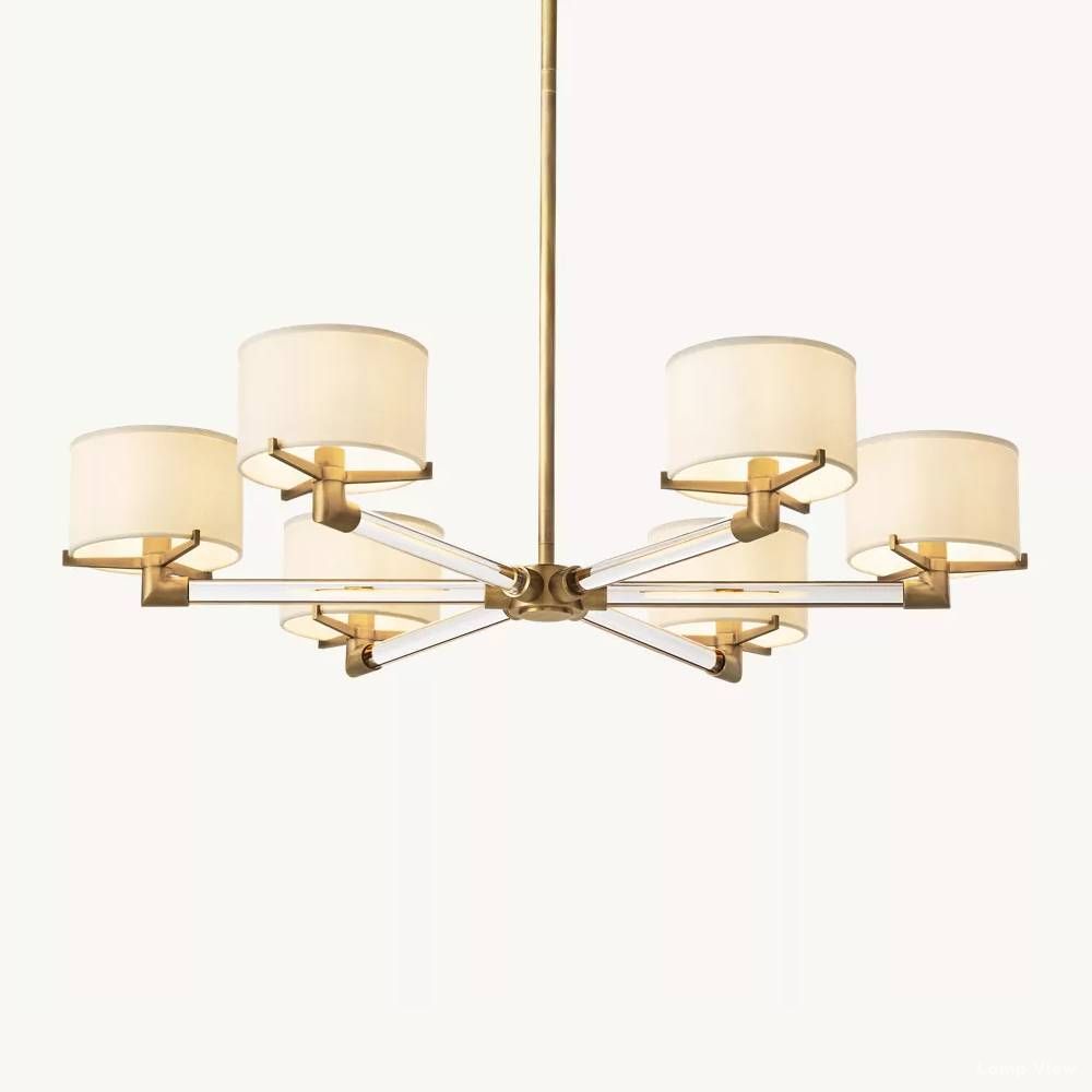 Truman Streamline Crystal Round Chandelier 36"