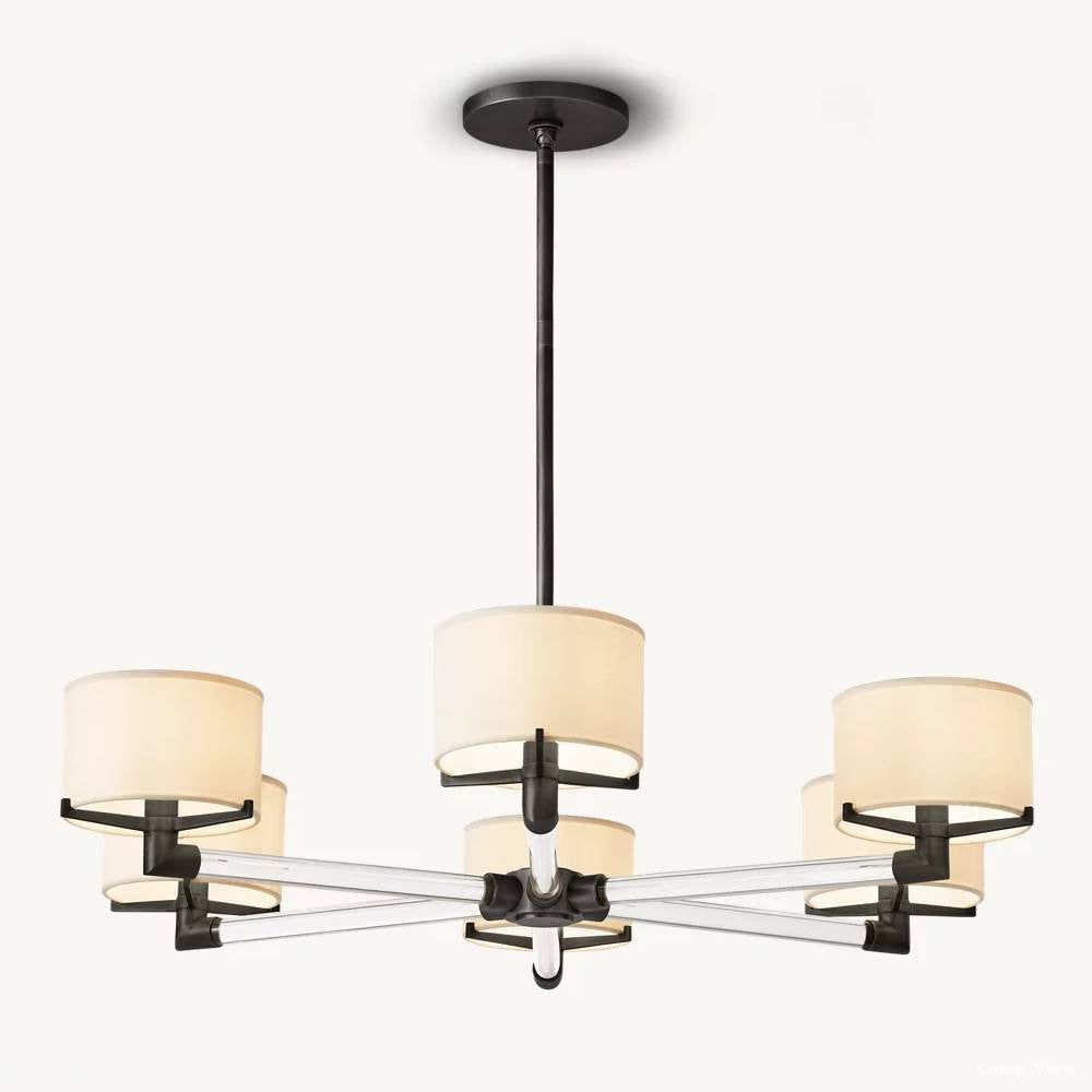 Truman Streamline Crystal Round Chandelier 36"