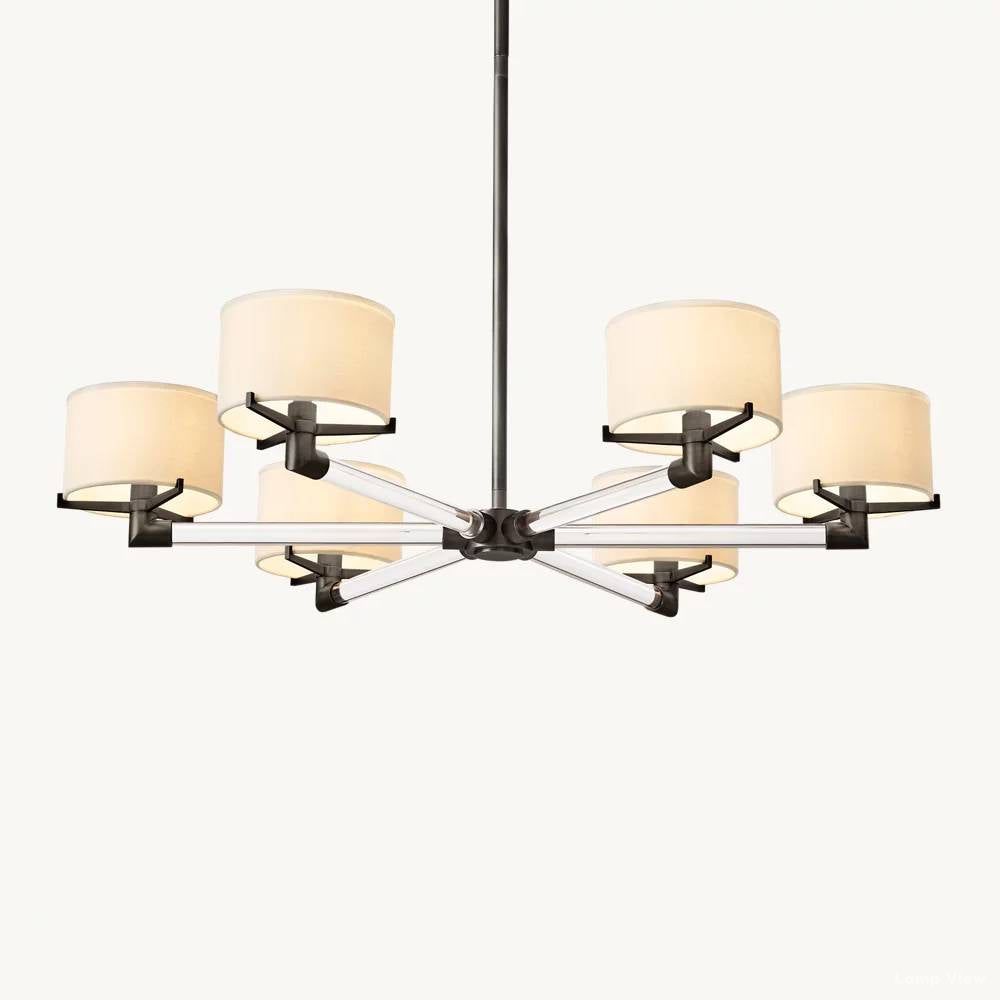Truman Streamline Crystal Round Chandelier 36"