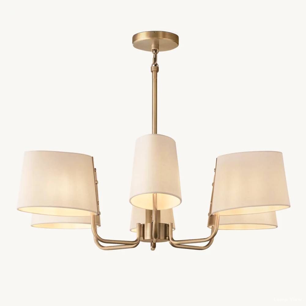 Martineau Conical Linen Round Chandelier 36"