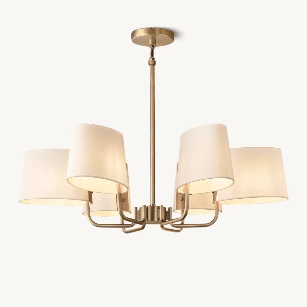 Martineau Conical Linen Round Chandelier 36"