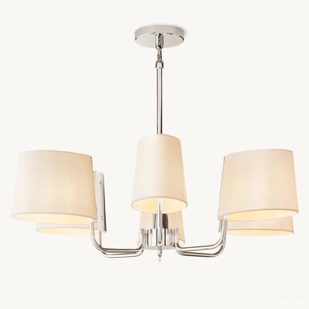 Martineau Conical Linen Round Chandelier 36"