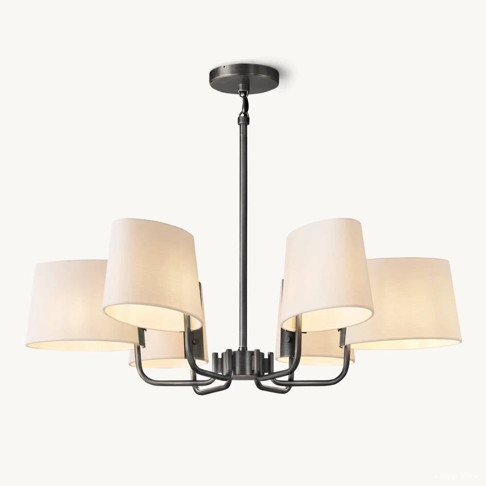 Martineau Conical Linen Round Chandelier 36"