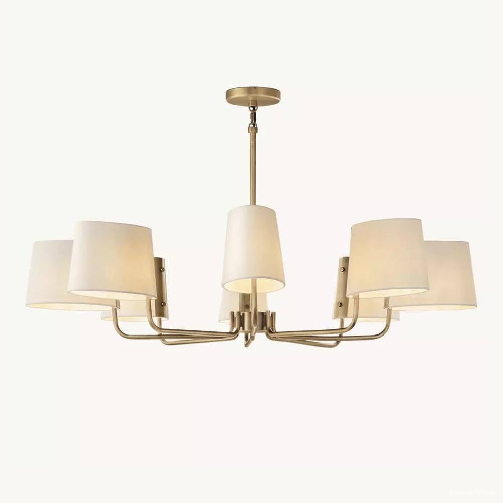 Martineau Conical Linen Round Chandelier 48"