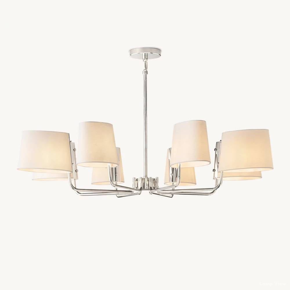 Martineau Conical Linen Round Chandelier 48"
