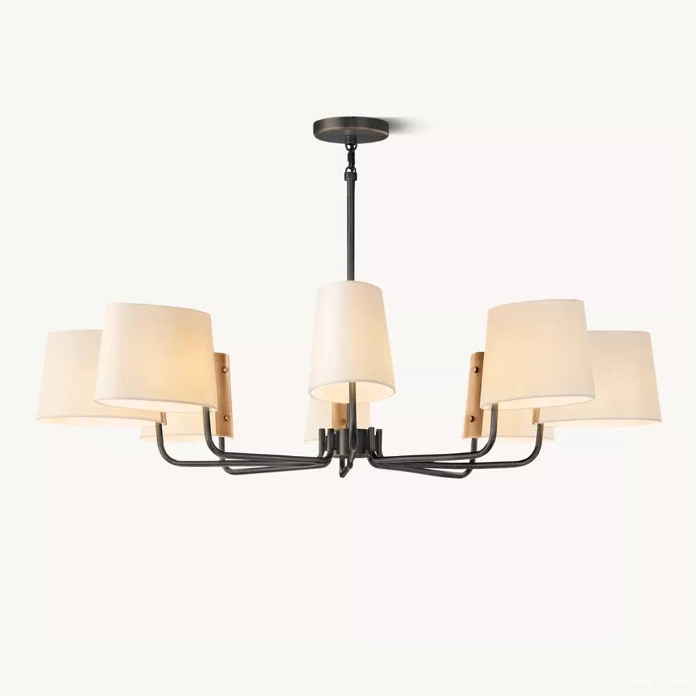 Martineau Conical Linen Round Chandelier 48"