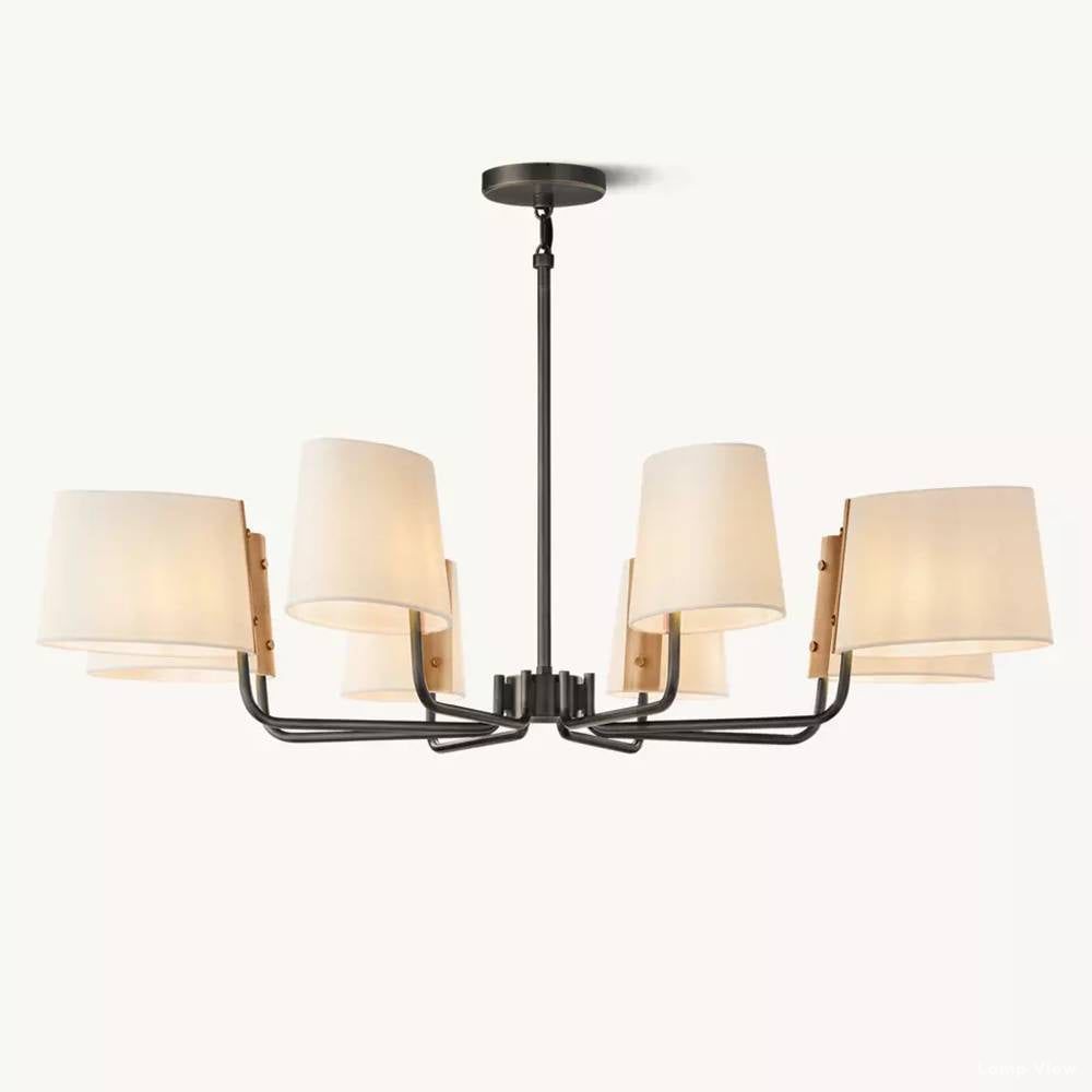 Martineau Conical Linen Round Chandelier 48"