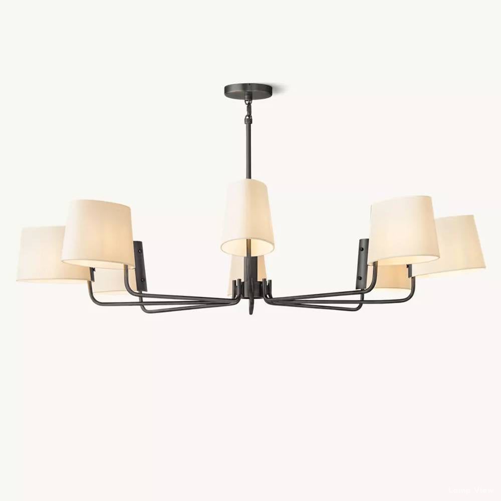 Martineau Conical Linen Round Chandelier 60"