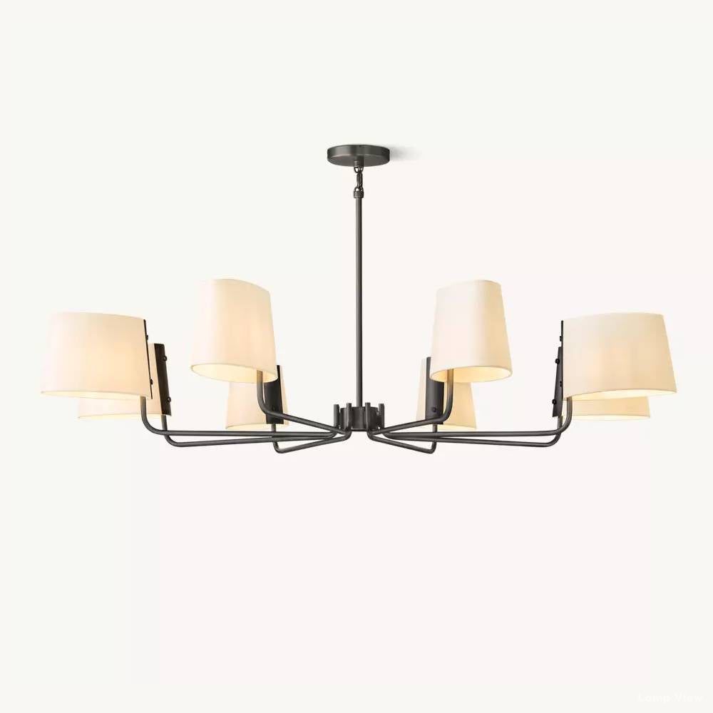 Martineau Conical Linen Round Chandelier 60"
