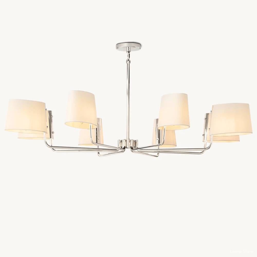 Martineau Conical Linen Round Chandelier 60"