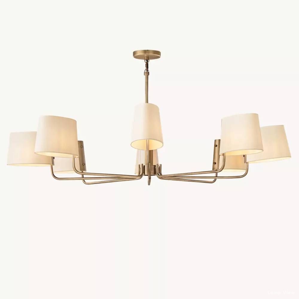 Martineau Conical Linen Round Chandelier 60"
